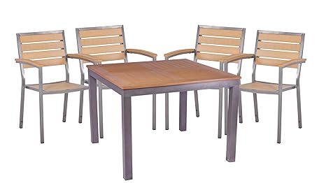 Sol Bistro 4 Seater Dining Set Amazon Co Uk Garden Outdoors