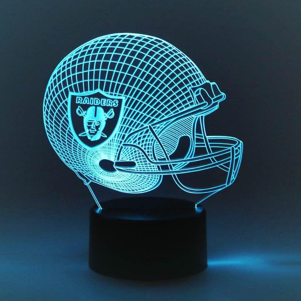 SYlive LED Colorful Touch 3D Visual Light - Rugby Team Oakland Raiders