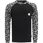 BOCOMAL FR Shirts Crewneck 7oz Midweight Flame Resistant Clothing NFPA2112 CAT2 Men's Fire Retardant Work Shirt