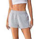 SOLY HUX Women's Summer Sweat Shorts Elastic Waist Casual Short Pants Lounge Bottoms