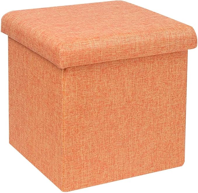 Zinley Storage Ottoman Cube, Folding Ottoman Cube Seat, Foot Stools and