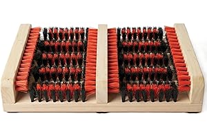 JobSite Boot Scraper - Outdoor Boot Brush Scrubber Brush - Compact, Portable Shoe Cleaner for Home, RVs, Trucks, Kids - Timbe