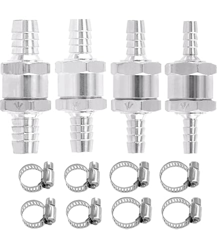 2 Pack 3/8" (10mm) Inline Fuel Check Valve – One Way Non-Return For Gas Or Diesel