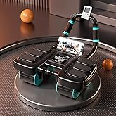 2024 New Ab Wheel Roller with Elbow Support - Automatic Rebound Abdominal Wheel Roller, The Upgraded Four-wheel Abdominal Whe