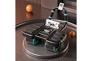 POYIPI 2025 New Ab Wheel Roller with Elbow Support - Automatic Rebound Abdominal Wheel Roller, The Upgraded Four-wheel Abdominal Wheel Core Workout Equipment Home Gym Abs Machine