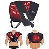 Red Light Therapy for Shoulder Pain Relief 850nm Near Infrared Therapy Wearable Wrap Devices for Upper Back Neck Body Joint Inflammation Eliminate and Muscle Relax Home Use Treatment Pad FDA Cleared
