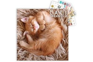 ARTICO Cat Calendar 2025 with Sticker Pack, Kitten Square Large Wall Calendar 12 x 12 inch, Yearly Cat Lover's Calendar and Sticker Set