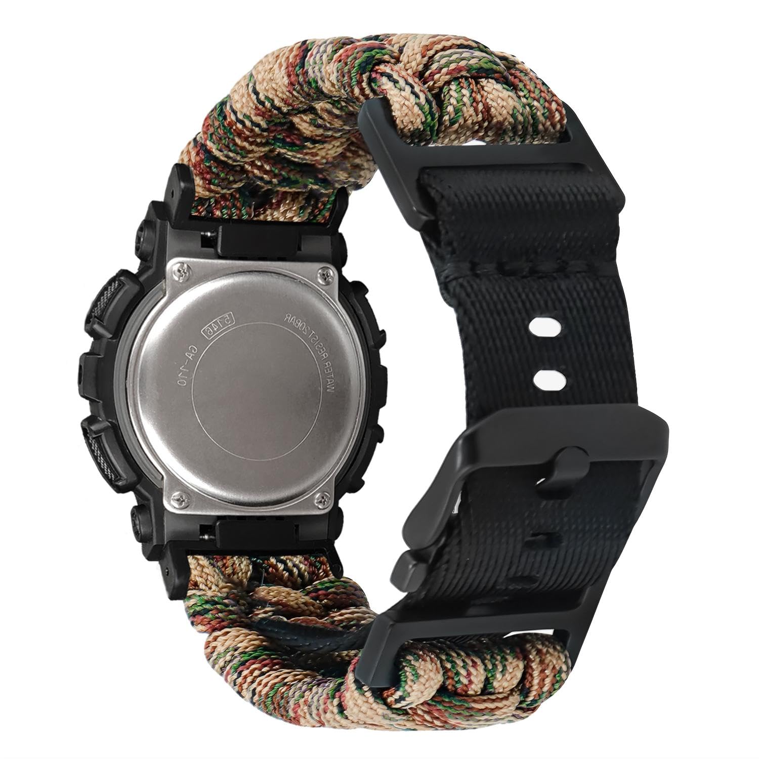 Abanen Nylon Braided Watch Band Paracord Strap with Adjustable Safety Buckle for Casio gshock DW-5600/8900, GA-100/GW-B5600/GB-5600 /GW-6900
