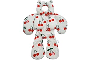 REFLYAWAY Baby Head Neck Support for Newborn, Infant Car Seat Insert, Toddler Stroller and Carseat Sleeping Cushion, 2-in-1 Body Ultra-Soft Comfort Support