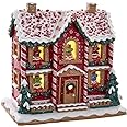 Kurt S. Adler Battery-Operated LED Music Box Gingerbread House, 9.5-Inch, Multicolored