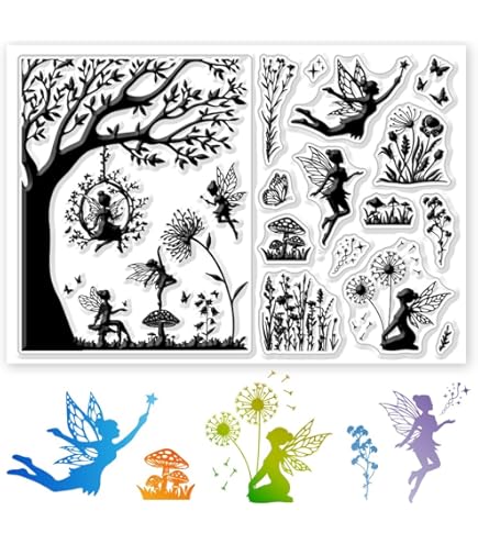 Tooth Fairy Rubber Stamp Set : Dentist Inspired Hand Carved Stamps