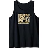MTV Leopard Print Fill MTV Logo Tank Top