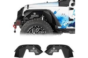 Hooke Road Aluminum Front Inner Fender Liners for 2007-2018 Jeep Wrangler JK & Unlimited 2/4 Doors, 2PCS Wheel Well Liner Splash Mud Guard Covers