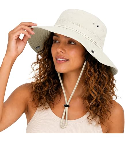 SHEfitsME Satin-Lined Stretchy, Packable Beach Hat with  display picture 1