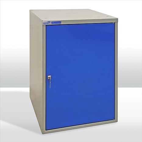 ADB Stahlblechschrank 800 x 530 x 700 mm blau/grau