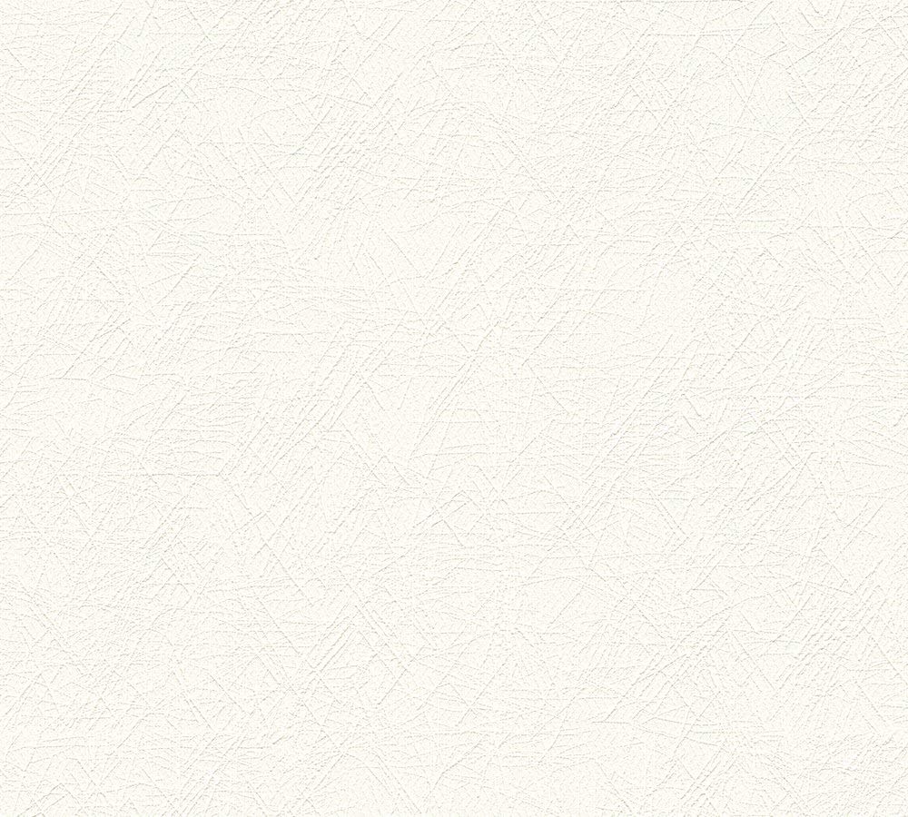 A.S. Création Non-Woven Wallpaper Plaster 15 m Wallpaper Alternative to Woodchip 15.00 m x 0.53 m Plain White Made in Germany 337511 3375 – 11