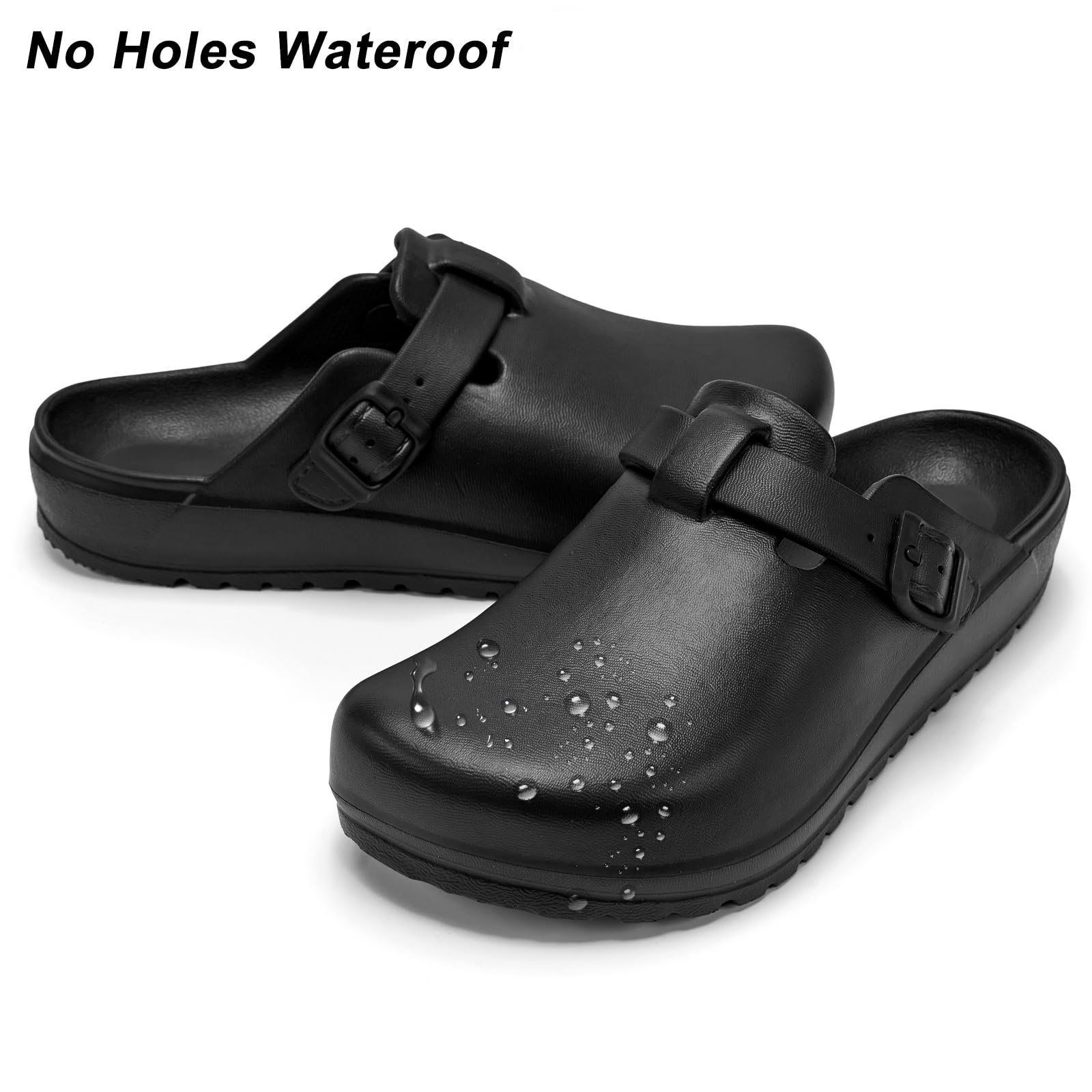 ZXT Arch Support Work Clogs Slip Resistant Orthopedic Shoes for Chef Nurse Garden Comfortable, Slip-On Cushion Slide Sandals