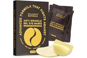 Enaskin Naturals Upgraded Under Eye Patches for Dark Circles and Puffiness, Anti-Aging with Anti-Wrinkle & Firming Properties, With Collagen and Shea Butter (10 Pairs)