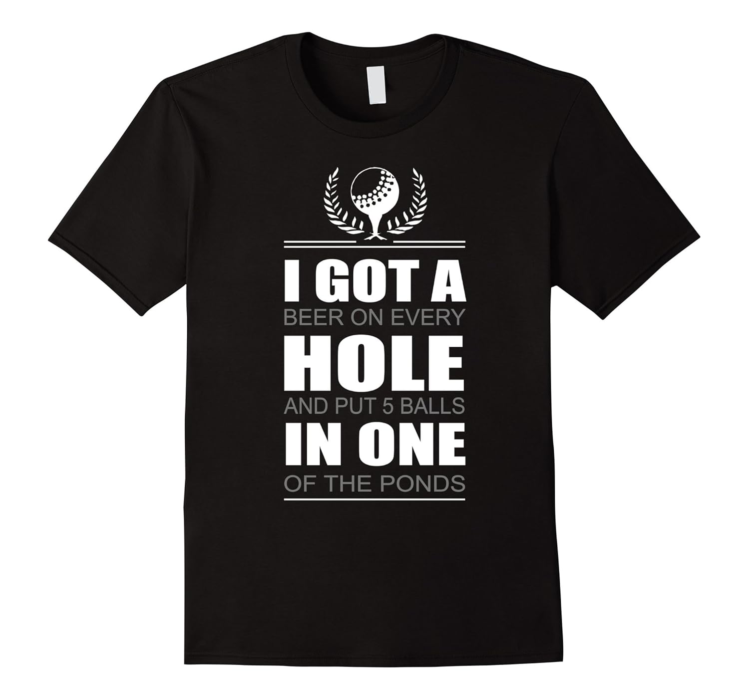 FUNNY GOLF HOLE IN ONE T SHIRT Golf Beer PondArt Artvinatee