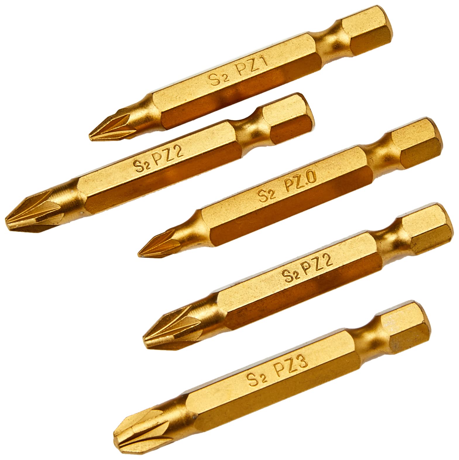 5PC POZI ASSORT BITS 50MM PC