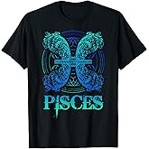 Two Fish Zodiac Sign Symbol Horoscope Pisces T-Shirt
