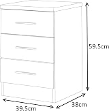 Reflect 3 Piece Bedroom Furniture Set - Black Gloss/Walnut view 6