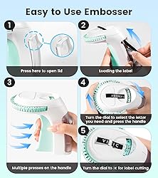 Embossing Label Maker with 10 Tapes, Vixic Omega S