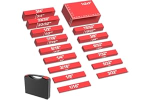 16Pcs Setup Blocks Height Gauge Set, 3inch High Precision Setup Bar Blocks with Engraved Markings, Aluminum Alloy Woodworking