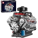 Mould King 10171 V8 Engine Model Kit - 487 Pcs to Build Your Own Mini Engine That Works, DIY STEM Project, Hobby Building Blo