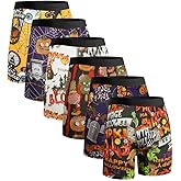 CHUAKIN Mens Boxer Briefs for Men Funny Novelty Boxer Brief Boys Underwear Stretch Sport Trunks Underwear Random Pack