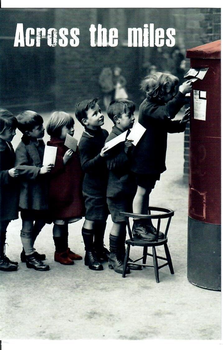 AIRMAIL FRIENDLY "ACROSS THE MILES" CHRISTMAS CARD. LETTERS TO SANTA