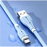 Type-C Cable, Charging Cable, 120W Liquid Silicone Cable, 6A Quick Charge Cable for Mobile Device and Laptop [2 Blue ]