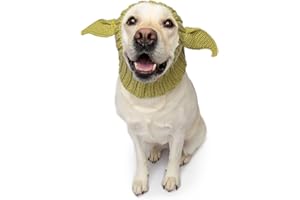 Zoo Snoods Baby Yoda Costume - Alien Knit Dog Snood Wrap for Pets, Warm Neck Ear Cover Protection for Halloween and Winter (Large)
