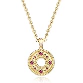 BENEIGE Gold Necklace Gold Plated with Cubic Zirconia Charm Necklaces for women