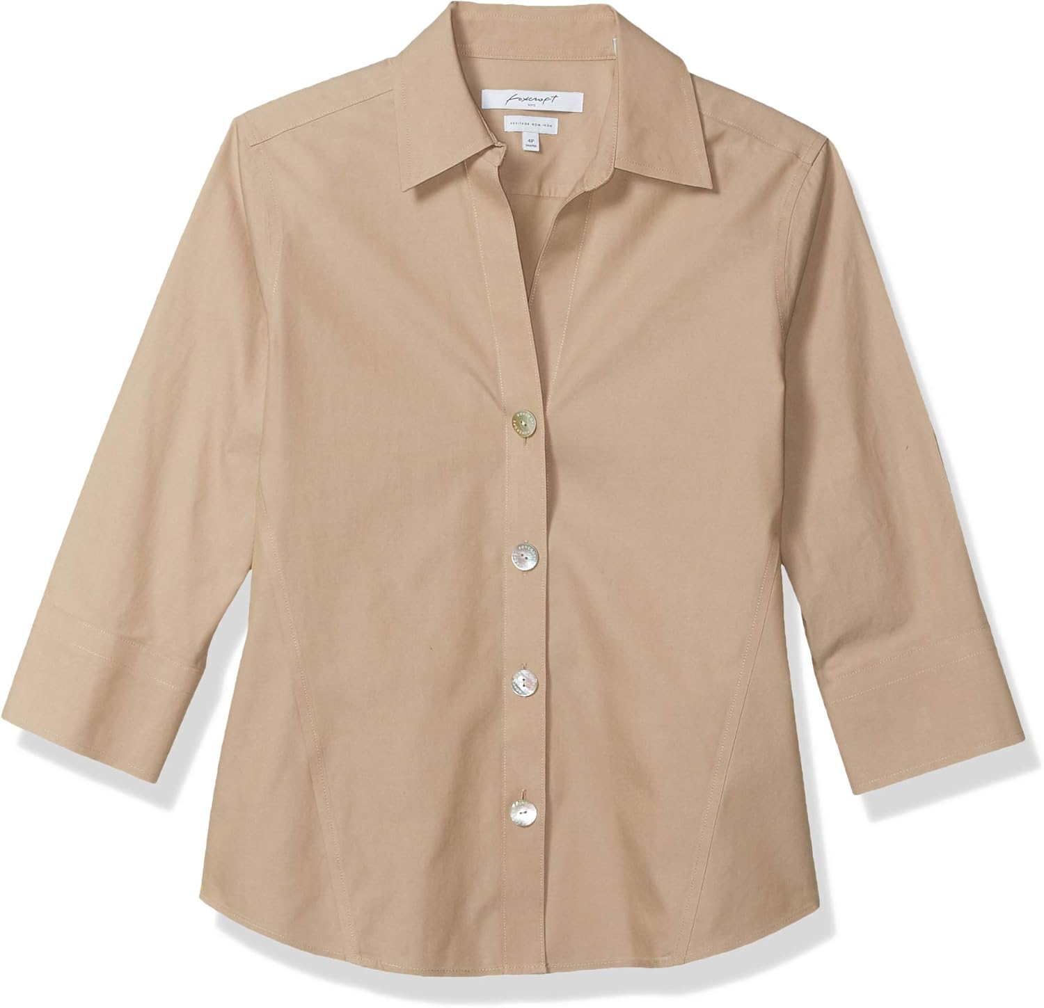 Foxcroft Women's Non-Iron Essential Paityn Shirt at  Women’s Clothing store