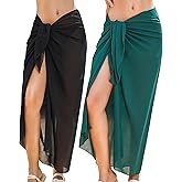 Rossopesca Womens Beach Sarong Chiffon Swimsuit Coverups Sheer Bikini Wraps for Swimwear Bathing Suit Cover Up