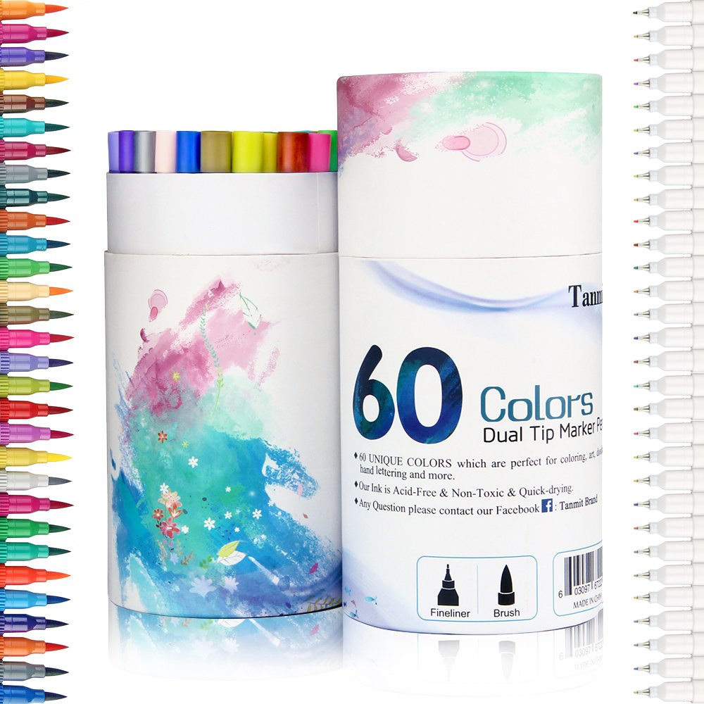 Colored Marker Set With 60 Colors. #diy #coloredmarkers #craftideas #artsupplies