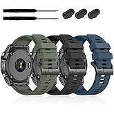 26mm Silicone Sport Bands Compatible with Garmin tactix 8 quatix 8 Fenix8 AMOLED 51mm/Fenix8 pro/7X /7X Pro/6X/6X Pro/5X/5X Plus/3 HR,Watch Strap For Garmin Descent Mk2/3i 51mm/tactix7 Pro/Enduro3/2