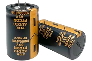 Cermant 2pcs 63V 10000UF Snap in Electrolytic Capacitor 30x50mm(1.18x1.96in) Power Amplifier Filter Audio Electrolytic Capacitor