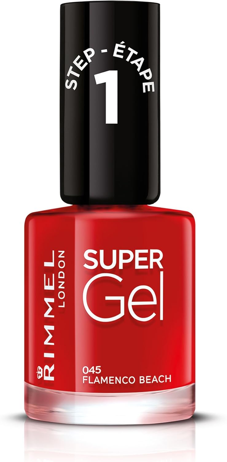 Rimmel London Super gel Nail Polish Beach Ready Collection, 045 Flamenco Beach Amazon.co.uk Beauty