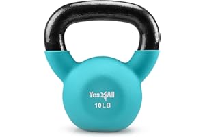 Yes4All Neoprene Coated & Kettlebell Sets - Hand Weights for Home Gym & Dumbbell Weight Set training 10 lb