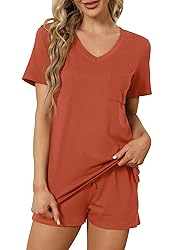RUBZOOF Women's Short Sleeve Pajama Sets with