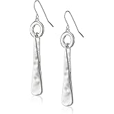 Robert Lee Morris Circle and Triangle Silver Drop Earrings