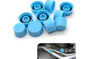 Arwrilt 10 PCS Car Air Conditioner Dust Valve Caps, AC Dustproof Valve Cover, R134a Ac High & Low Pressure Port Caps, A/C System Valve Core Accessories, Universal for Most Cars (Blue)