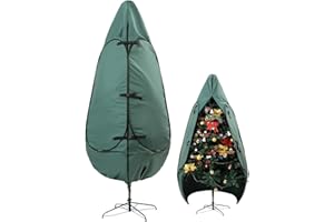 BAKCOVER Christmas Tree Bag 9 Ft Upright Christmas Tree Storage Bag 9 Foot Tree, Christmas Tree Cover for Upright Storage Fit 8 Ft / 9 Ft / 10 Ft, Artificial Christmas Tree Storage Bag