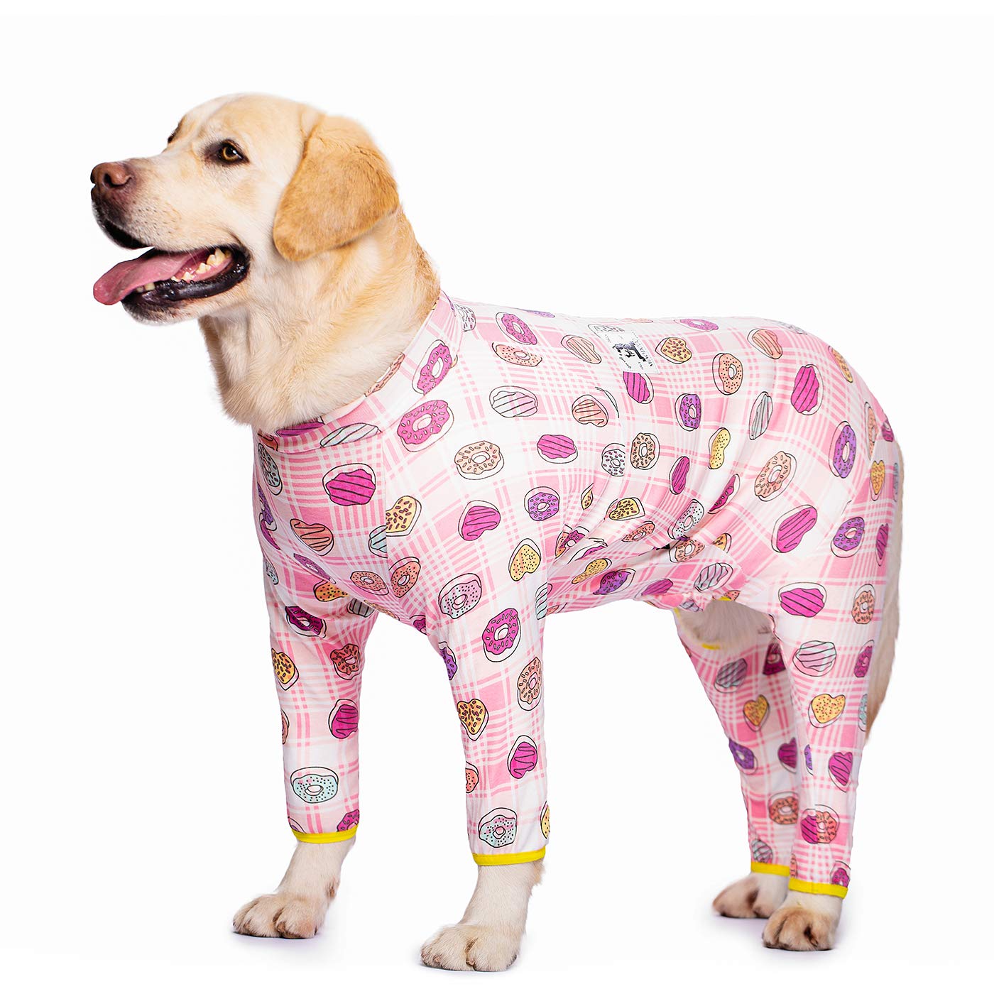 Cotton Medium Large Dog Onesie Surgery Recovery Suit for Medium Large Bodysuit Dogs Pajamas Pjs,Full Covered Dog Recovery Suit After Surgery,Long Sleeved with Zipper On Back — image 1