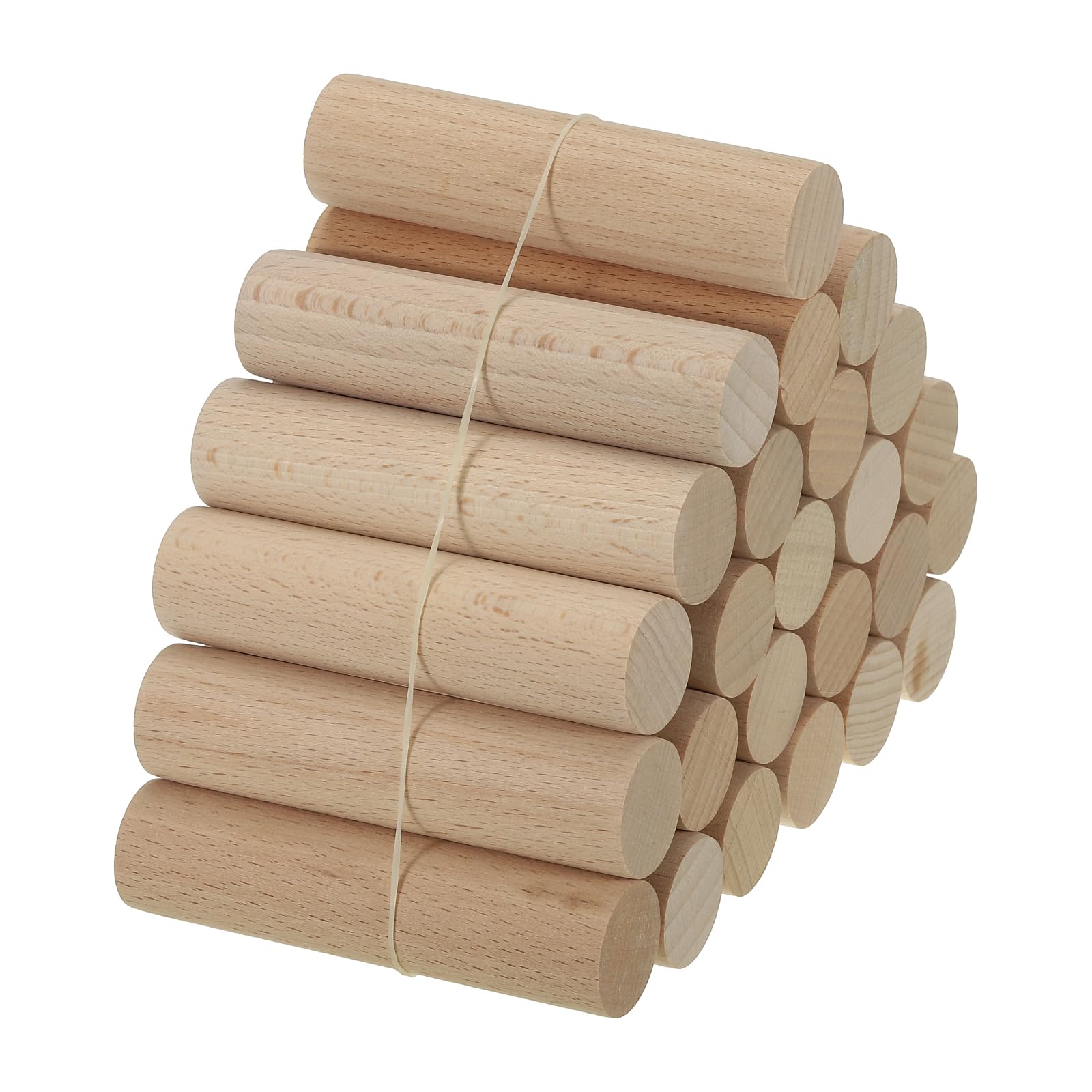PATIKIL 1 x 4 Inch Dowel Rods Wood Sticks, 25 Pcs Unfinished Wooden Dowel Rods Round Dowels Hardwood Sticks for DIY Crafts and Home Decor