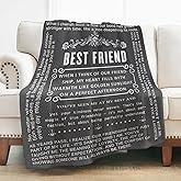 Levens Best Friend Blanket for Men Women 60"x50" Birthday Gifts for Best Friends Woman, Bestie Friendship Gifts for Women Friends, Soft Cozy Flannel Throw Blankets for Friend Men