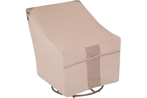 Modern Leisure Monterey Patio Lounge/Swivel Chair Cover - Weather-Resistant Fabric - Outdoor Furniture Protection Perfect for Patio, Deck, and Porch - 37.5" L x 39.25" W x 38.5" H - Beige - 1-Pack