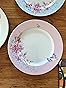 Porcelain Side Dessert Plates 7 Inches Wide Rimmed Shabby Chic